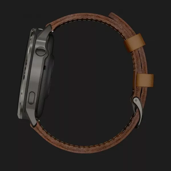Garmin Venu 4 45mm Slate with Black Silicone Band and Brown Leather Band